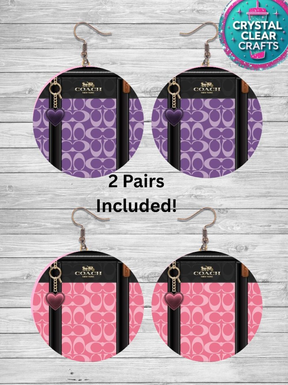Two Pairs of Coach Earrings Custom